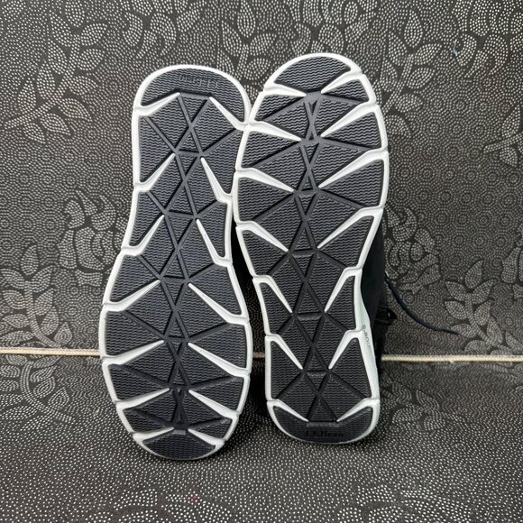 L.L. Bean Men's Waterproof Black Leather Boots Size 8.5 M Side Zipper & Lace-Up - Picture 3 of 9